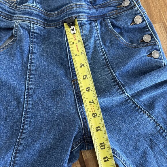 ModCloth Wide Leg Cropped Overalls Jumpsuit “70’s Style” Retro Boho Womens Small - Picture 4 of 16